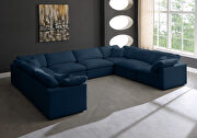 Modular 8pcs contemporary velvet sectional by Meridian additional picture 9