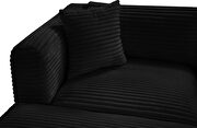 5pcs black corduroy fabric low-profile modular sectional by Meridian additional picture 9