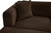 Brown 145-inch 5pcs corduroy fabric low-profile modular sectional by Meridian additional picture 9