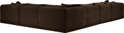 6pcs brown corduroy fabric low-profile modular sectional by Meridian additional picture 8