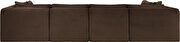 6pcs 140 inch brown corduroy fabric low-profile modular sectional by Meridian additional picture 6