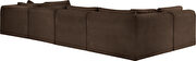 6pcs 140 inch brown corduroy fabric low-profile modular sectional by Meridian additional picture 8