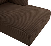 6pcs brown corduroy fabric low-profile 207-inch modular sectional by Meridian additional picture 6