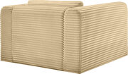 Camel corduroy fabric low-profile armchair additional photo 4 of 8