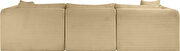 4pcs camel corduroy fabric low-profile modular sectional by Meridian additional picture 6