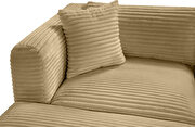 4pcs camel corduroy fabric low-profile modular sectional by Meridian additional picture 9