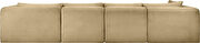 Camel corduroy 4pcs fabric low-profile modular sectional by Meridian additional picture 6