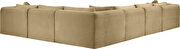 6pcs camel corduroy fabric low-profile modular sectional by Meridian additional picture 8