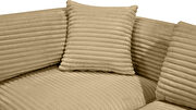 6pcs camel corduroy fabric low-profile modular sectional by Meridian additional picture 9