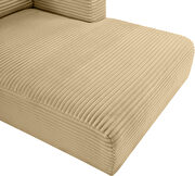 6pcs camel corduroy fabric low-profile 207-inch modular sectional by Meridian additional picture 6