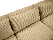 8pcs camel corduroy fabric low-profile 233-inch modular sectional by Meridian additional picture 7