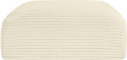Cream corduroy fabric low-profile ottoman by Meridian additional picture 6