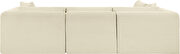 Cream corduroy fabric low-profile modular 4pcs sectional by Meridian additional picture 6