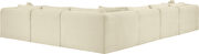 6pcs cream corduroy fabric low-profile modular sectional by Meridian additional picture 8