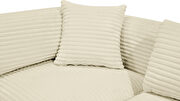 6pcs cream corduroy fabric low-profile modular sectional by Meridian additional picture 9