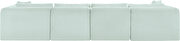 5pcs mint corduroy fabric low-profile modular sectional by Meridian additional picture 6
