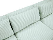 Mint corduroy fabric low-profile modular 5pcs sectional by Meridian additional picture 11