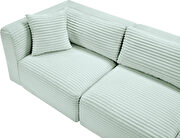 Mint corduroy fabric low-profile modular 5pcs sectional by Meridian additional picture 10