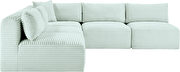 Mint 101-inch 5pcs corduroy fabric low-profile modular sectional by Meridian additional picture 6