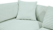 6pcs mint corduroy fabric low-profile modular sectional by Meridian additional picture 9