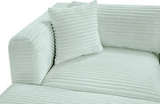 6pcs 140-inch mint corduroy fabric low-profile modular sectional by Meridian additional picture 6