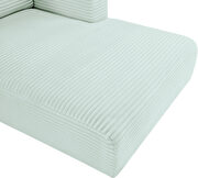 6pcs mint corduroy fabric low-profile 207-inch modular sectional by Meridian additional picture 6