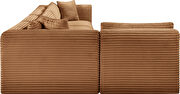 Saddle corduroy fabric low-profile modular 5pcs sectional by Meridian additional picture 6