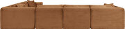 6pcs saddle corduroy fabric low-profile modular sectional by Meridian additional picture 6