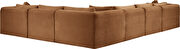 6pcs saddle corduroy fabric low-profile modular sectional by Meridian additional picture 8