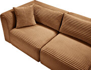 8pcs saddle corduroy fabric low-profile 233-inch modular sectional by Meridian additional picture 6