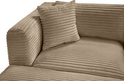 5pcs taupe corduroy fabric low-profile modular sectional by Meridian additional picture 9