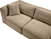 5pcs taupe corduroy fabric low-profile modular sectional by Meridian additional picture 10