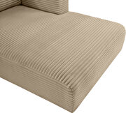Taupe corduroy fabric low-profile modular 145-inch 5pcs sectional by Meridian additional picture 11