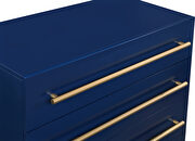 Contemporary chest in navy blue w/ golden handles by Meridian additional picture 8