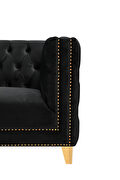 Black velvet / gold nailheads stylish sofa by Meridian additional picture 6