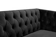 Black velvet / gold nailheads stylish sofa by Meridian additional picture 7