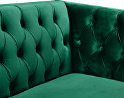 Green velvet / gold nailheads stylish chair by Meridian additional picture 5