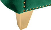Green velvet / gold nailheads stylish chair by Meridian additional picture 7