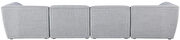 Modular style gray linen fabric 4pcs sofa by Meridian additional picture 6