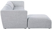 5pcs modular sectional in gray linen fabric by Meridian additional picture 6