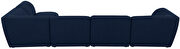 5pcs modular sectional in navy blue linen fabric by Meridian additional picture 11