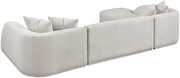 Curved back and arms 3pcs sectional sofa in beige fabric by Meridian additional picture 6