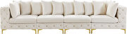Modular style deep tufted velvet 4pcs sofa by Meridian additional picture 8