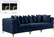 Modular style deep tufted velvet 3pcs sofa by Meridian additional picture 14