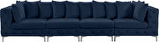 Modular style deep tufted velvet 4pcs sofa by Meridian additional picture 7
