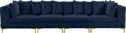 Modular style deep tufted velvet 4pcs sofa by Meridian additional picture 8
