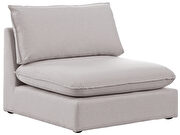 Linen textured comfy armless chair by Meridian additional picture 6