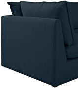 Linen textured comfy 3pcs modular couch additional photo 4 of 7