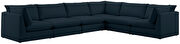 Linen textured comfy 6pcs modular sectional by Meridian additional picture 8