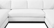 White linen fabric stylish modern sectional by Meridian additional picture 8